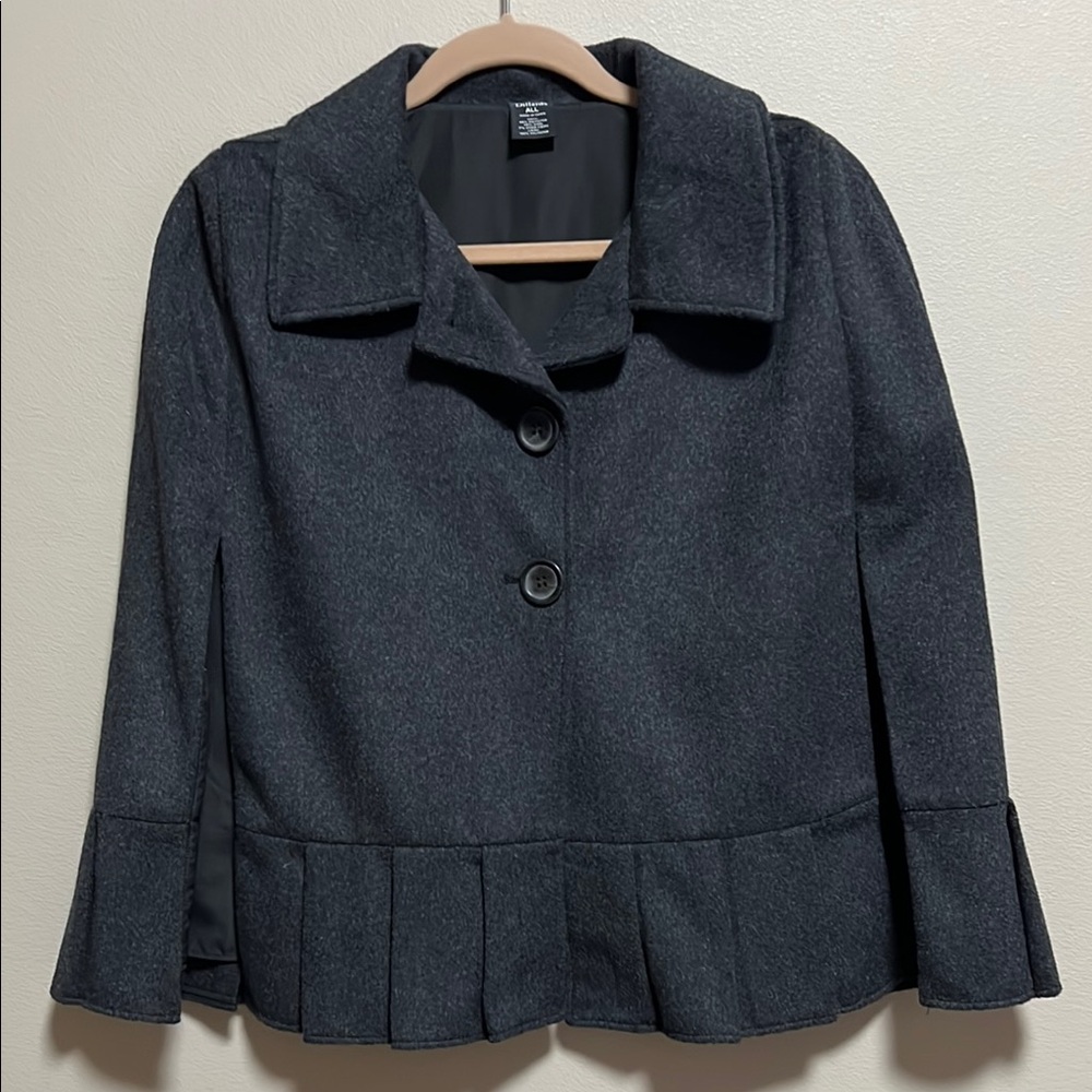 Dillards Pleated Barbie Capelet Coat